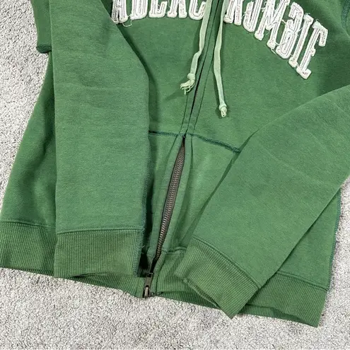Abercrombie & Fitch  Women’s Vintage Y2K Full Zip Hoodie Spell Out in Green L - Image 7
