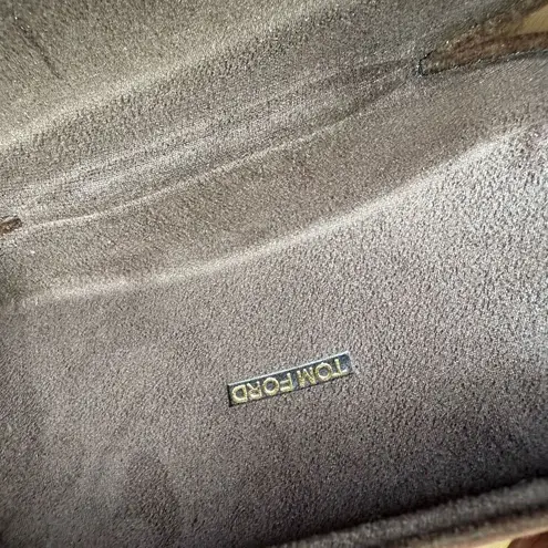 Tom Ford Sunglasses Sunnies Case Brown Suede Hard Shell CASE ONLY