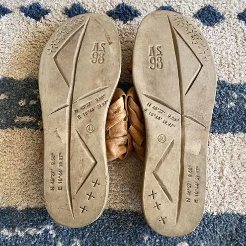 A.S.98 Purt sling back in tan leather size 40 us 9