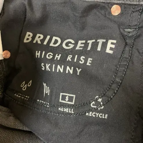 Lucky Brand  Bridgette High Rise Skinny Jeans Gray Distressed Size 8 29