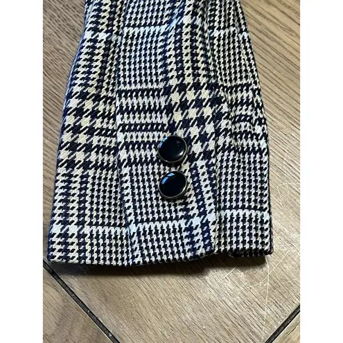 Vintage Stirling Cooper Checkered Blazer Jacket Size 8 Business