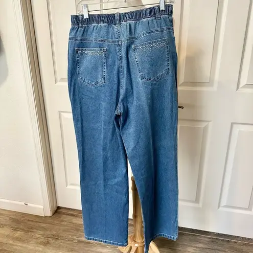Quaker Factory rhinestone embellished jeans Blue Size undefined
