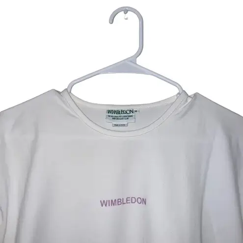 Authentic Wimbledon Short Sleeve T Shirt Size 16 White