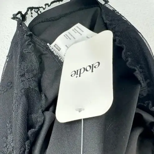 Elodie Sheer Black Floral Lace Long Sleeve Top XS Date Night Girls Night Out NWT