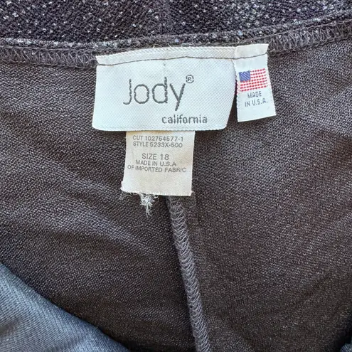 Vintage Jody California Black Sparkle Formal Gown Dress Size 18 USA Made