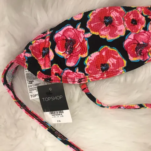 Topshop 4/$25 NWT  Floral Bikini Swim Top Sz 6