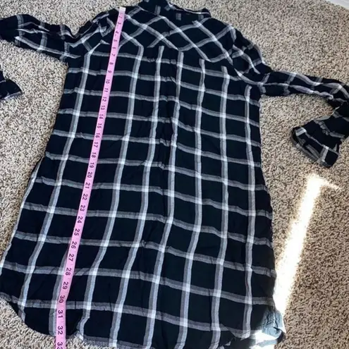 SO  medium plaid‎ shirt dress