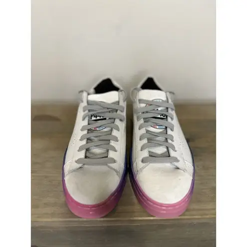 P448 Jack Pride Capsule Sneaker Size 37 White Rainbow
