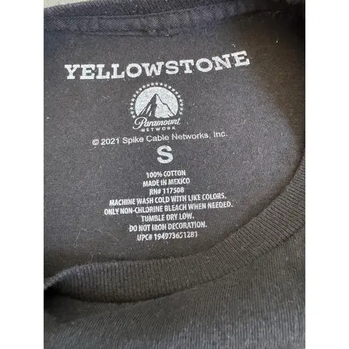 Yellowstone Dutton Ranch Graphic Tee Black Gold Print Size Small
