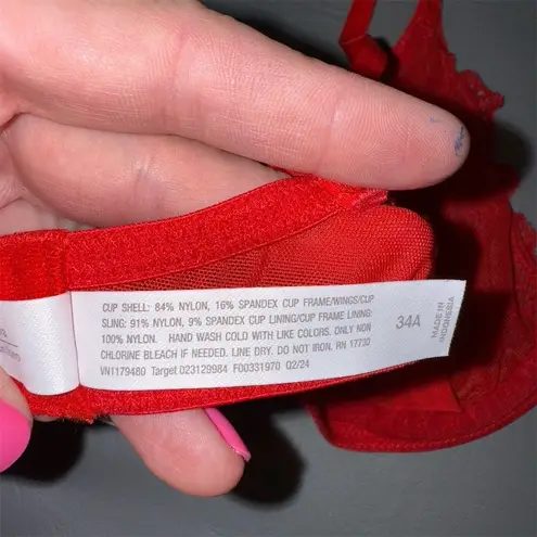 Auden Red Lace Unlined T