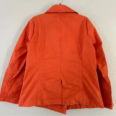 Lands' End 🦋 Lands’ End Canvas Orange Jacket Pea Coat Spring Casual Large Medium