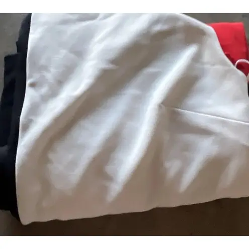 Vince Camuto  women’s Size 10 Retro Pattern Red Black White Dress Zip Formal