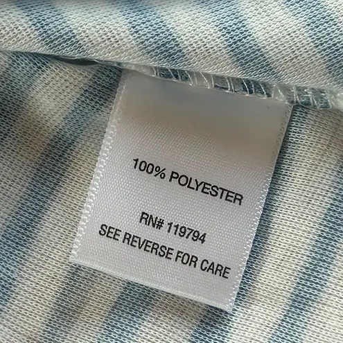 One World patriotic blue striped red vintage truck fireworks crewneck tee med