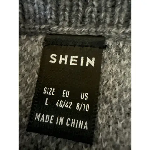 SheIn  Gray Star Print High Elastic Waist Pull-On Mini Straight Pencil Skirt Sz L