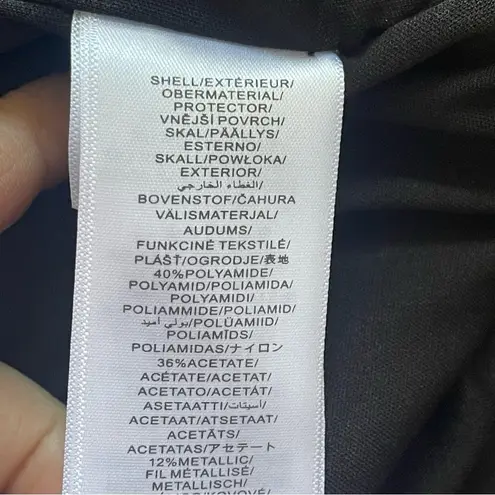 Aidan Mattox by ADRIANNA PAPELL Stretch Jacquard Midi Dress Blue Metallic Sz 16