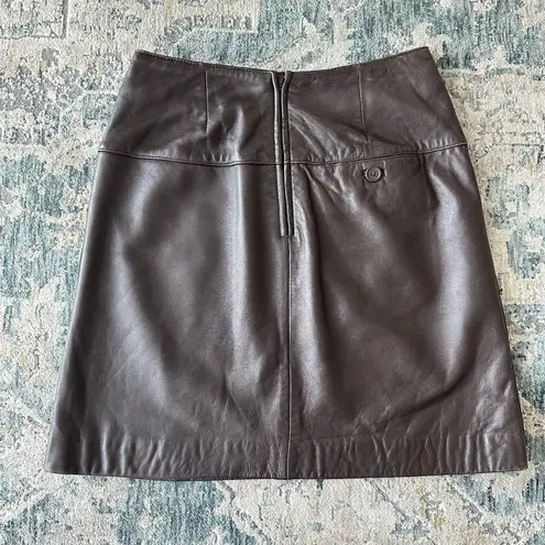 Valerie Stevens Vintage Leather Pencil Skirt Womens 6 100% Lamb Leather Mini
