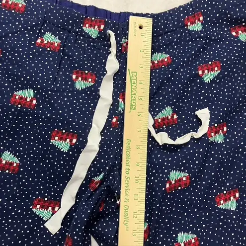 Lands End 2X Women Navy Red Plaid Camper Christmas Pajama Pants Lounge Sleepwear Blue Size undefined