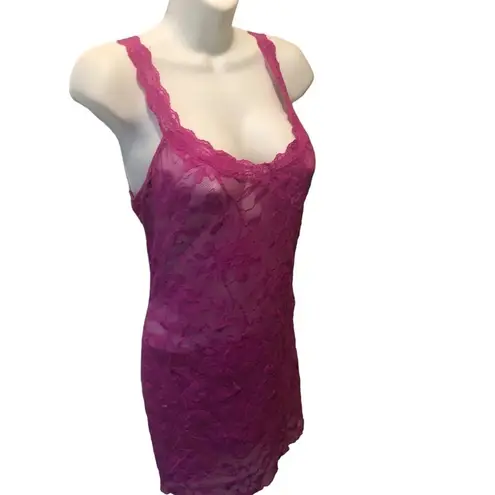 Victoria's Secret Victoria’s Secret SEXY Sheer Stretch Lace Chemise Cut~Out Sz. L Violet Coqueete