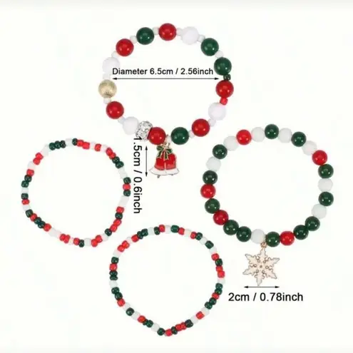 ๐๐๐BOGOHO ๐๐๐Festive Beaded Charm Bracelet Set