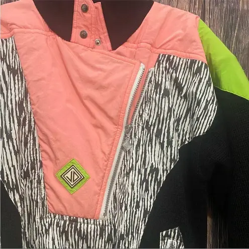 Sun Valley NWT Deadstock vintage Gore-Tex 80s 90s Neon Winter Ski jacket Zebra