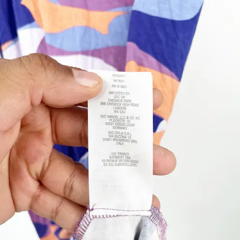 LOGO By Lori Goldstein Womens Bundle Lot (2) Floral Blouse & Camo Tank Top XS