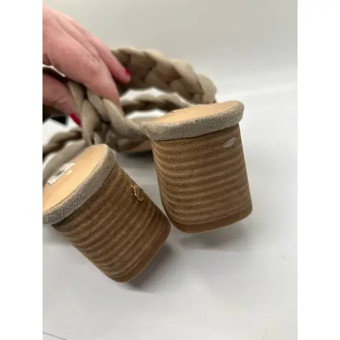 Kellparker Braided Sandals Neutral Tan Style Micaela Size 9M Dress Shoes