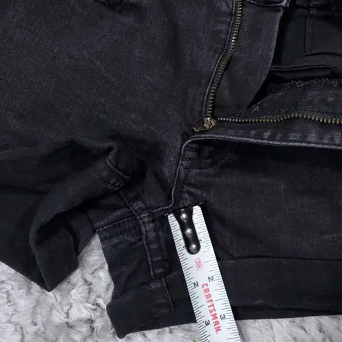 Blackheart Hot Topic High Rise Super Skinny Shorts Stretch Denim Size 3 Black