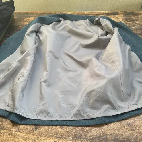 Handmade darker teal blue oversized coat blazer