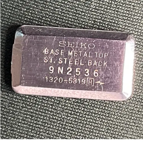 Seiko Gold Tone Watch diamond accents WORKING 1320-5029 r 9n2536 Vintage