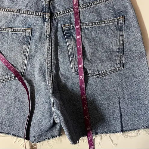 Topshop  Medium Wash Cutoff Mom Jean Shorts