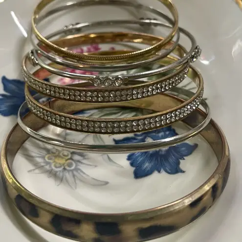 Set‎ of 7 3” Gold and Silver Bangle Set - Image 1