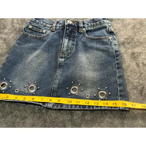 Route 66 Denim Mini Skirt with Raw Hem Size 8