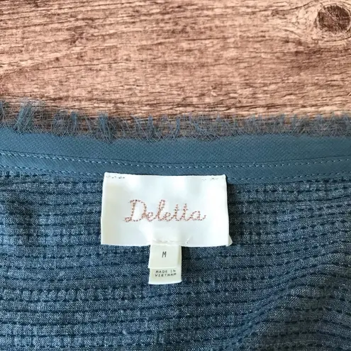 Deletta Anthropologie Tiered Ruffled Peplum Top