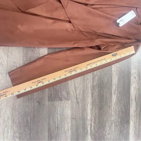 Soft Surroundings Shape Drape Faux Suede Jacket Saddle Size M NWT