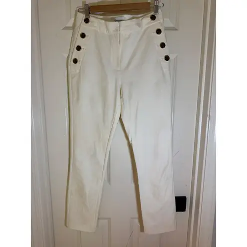 Derek Lam 10 Crosby Kelis Straight Leg Sailor Pants Size 6 White