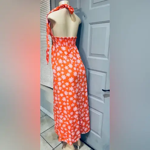 Wrangler Billabong Hung Up Linen Floral Maxi Dress size Small