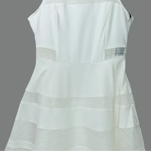 Lulu*s size M Play Nice Ivory Skater Dress Mini HOCO Graduation Bridal Shower White Size M