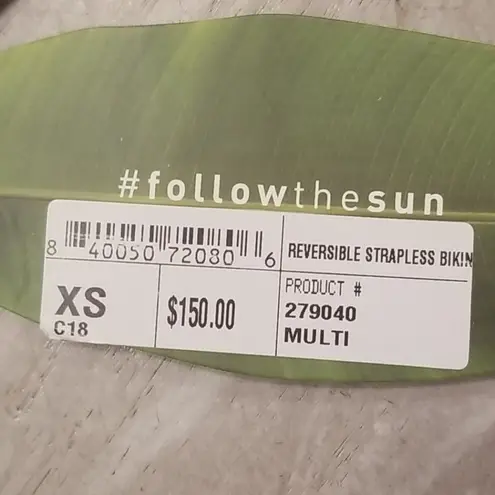 Farm Rio ππ Reversible Bandeau Strapless Bikini TOP XS NWT