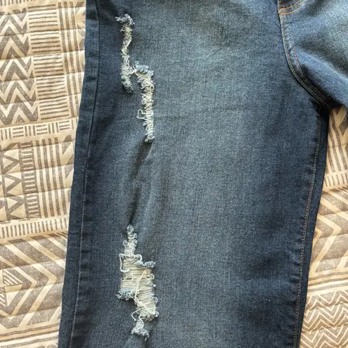 SWANK Blue Distressed Flare Jeans Size undefined