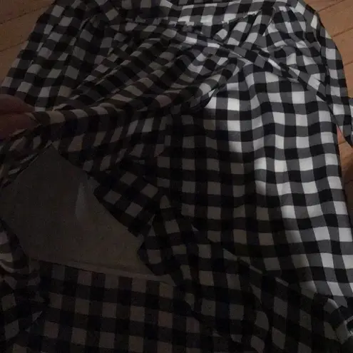 Fourteenth Place high low gingham plaid Skirt S