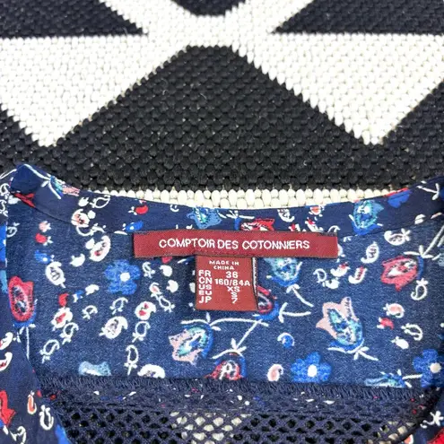 Comptoir des Cotonniers Veilhan Dress in Floral Navy Blue XS