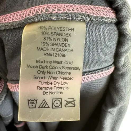 Title Nine Gray Stretchy Elastic Waist Ruched Athletic Bike Shorts Size S