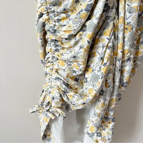 Bardot Mini Dress Cindy Sweetheart Neck Yellow Floral Print NEW Size XS/4