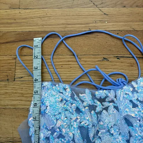 Ellie Wilde Periwinkle Sequin Gown Size 2
