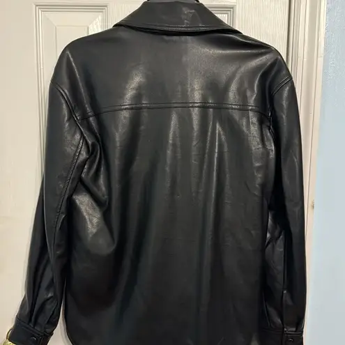 Abercrombie & Fitch Abercrombie faux leather shirt jacket XS