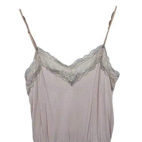 Eberjay Eberjey Blush Pink Lace Trim Romper Pajamas Sleepwear Delicate Lightweight