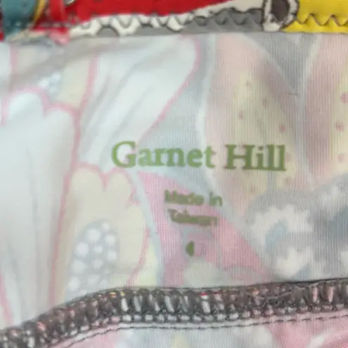 Garnet Hill Signature Surplice Wrap Front Swim Dress Paisley Print Size 4