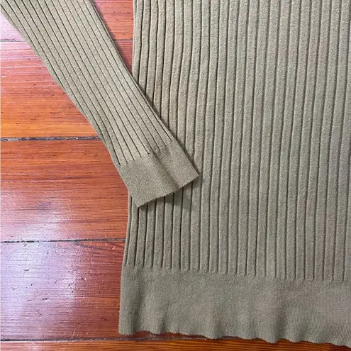 Karlie  Ribbed Olive Green Cashmere Blend Cozy  Sweater Dress women’s size M
