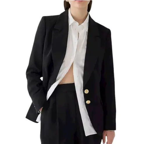 J.Crew - Willa City Crepe Blazer Black Size 8