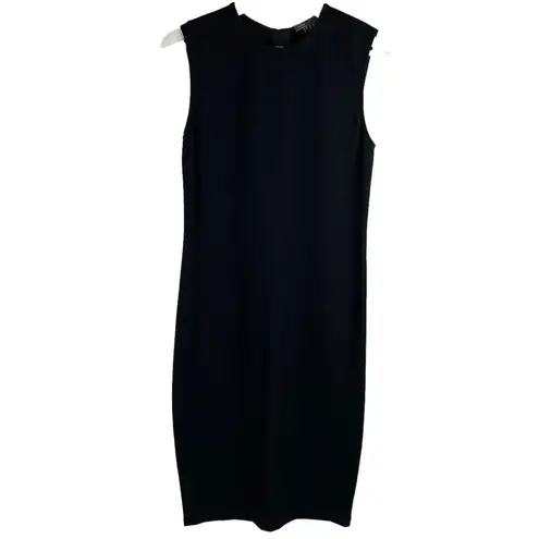 Vince  Ponte Knit Sleeveless Formfitting Pencil Midi Black Dress Women’s Size S